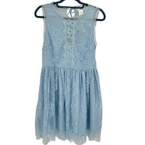NWT Esley Baby Blue Lace Dress Size Large